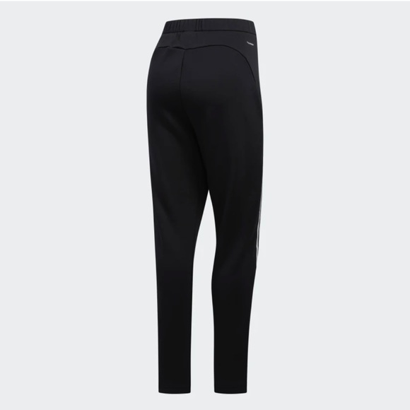 ADIDAS Light Fabric Climawarm Long Black White Stripe Pants M - Picture 2 of 9